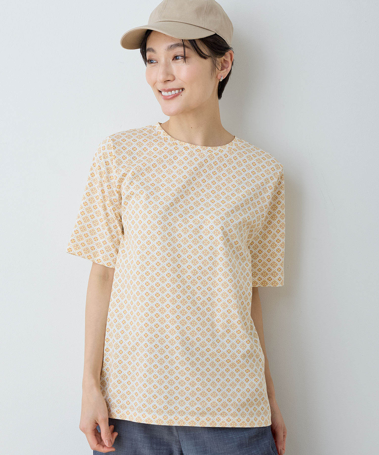 デコイ DECOY 【ひやさら】【UVカット】総プリントTシャツ （オレンジ） オレンジ