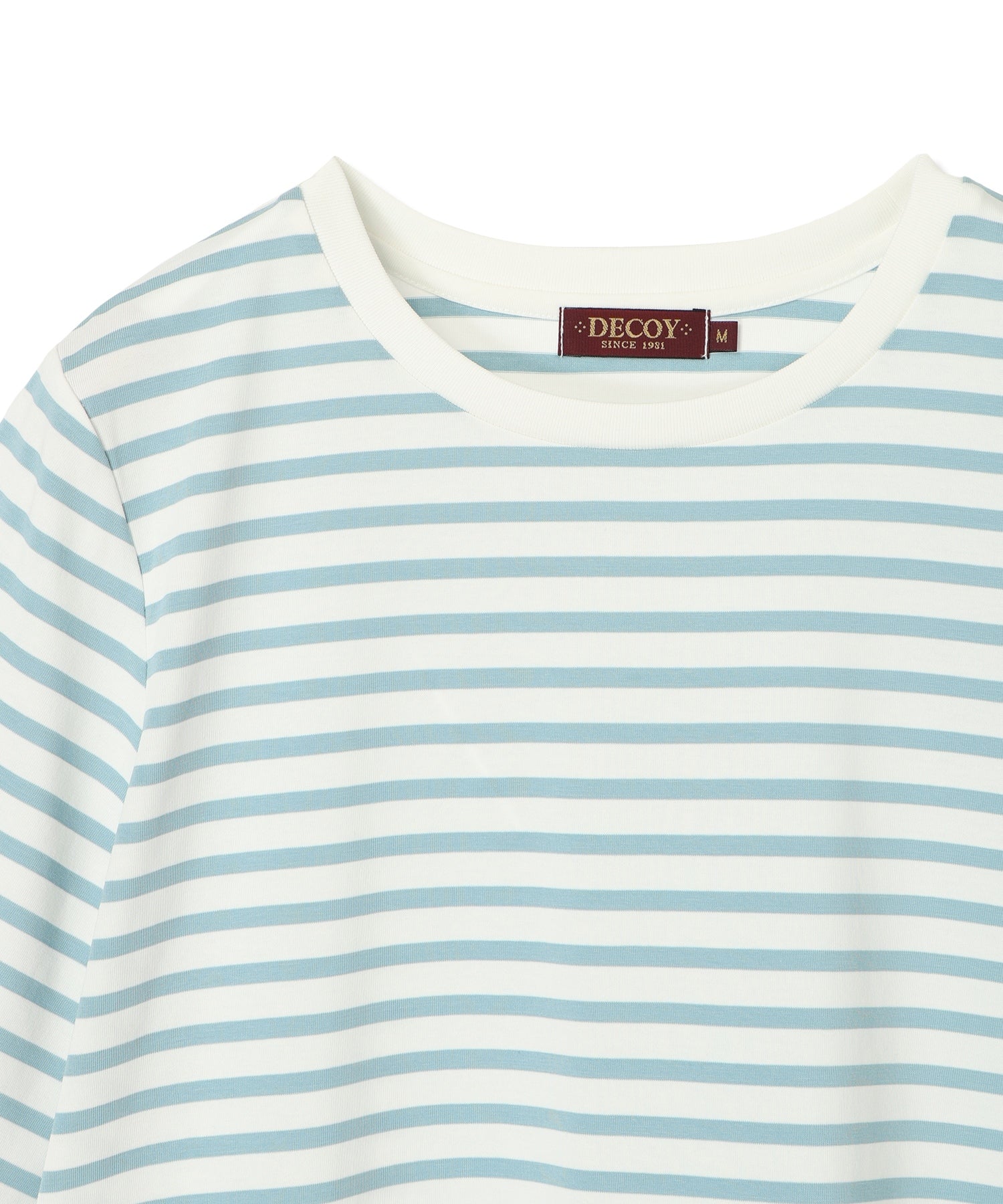 デコイ DECOY 部分シアーボーダーTシャツ （サックス） サックス