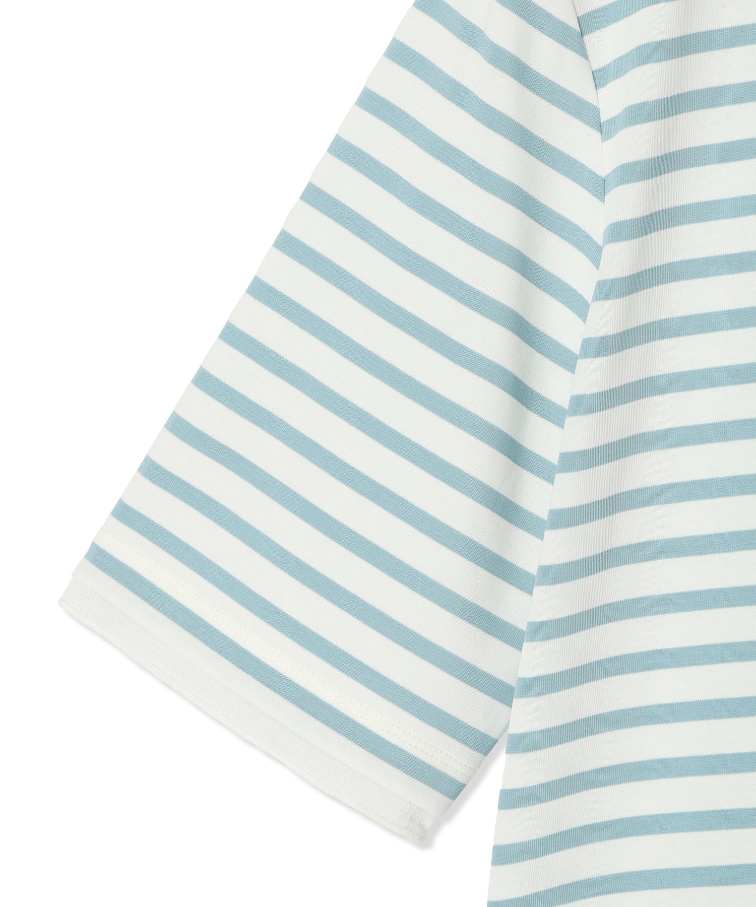 デコイ DECOY 部分シアーボーダーTシャツ （サックス） サックス