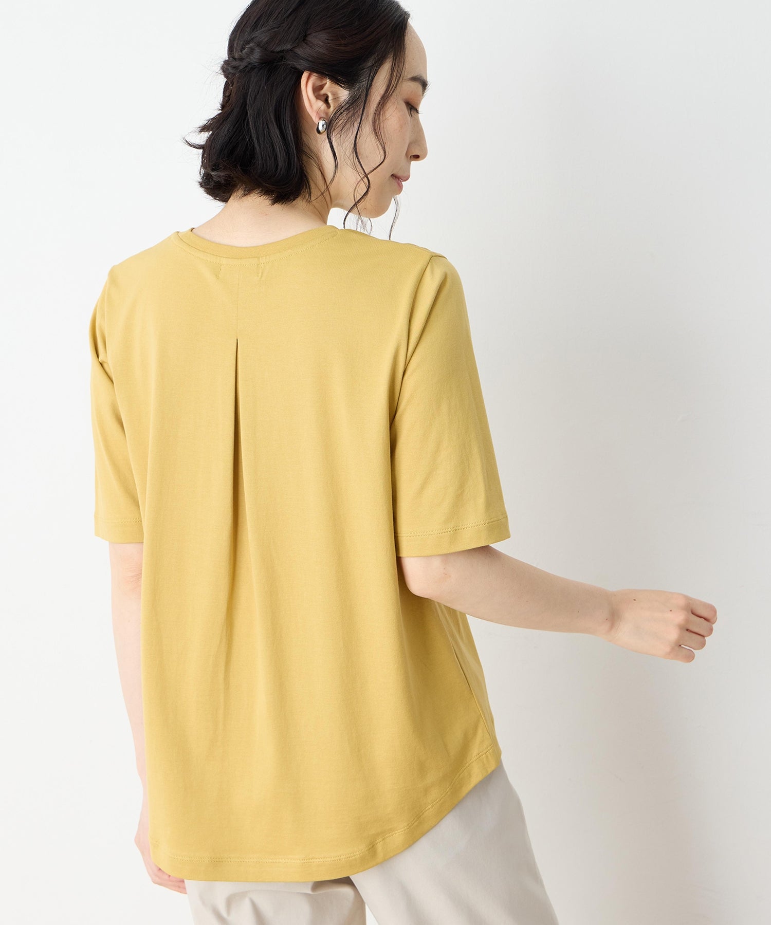 デコイ DECOY 【冷感】【UVカット】ひやさらコットン プリント＆刺繍Tシャツ （ネイビー） ネイビー