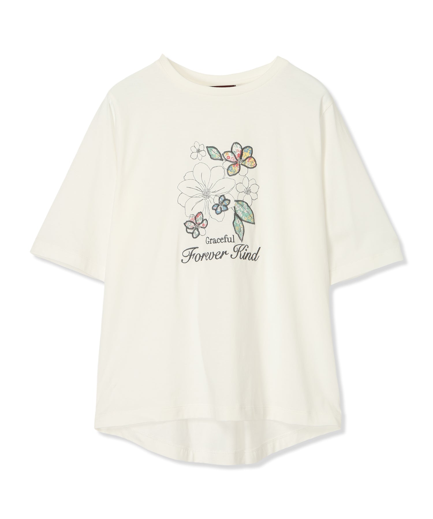 デコイ DECOY 【冷感】【UVカット】ひやさらコットン プリント＆刺繍Tシャツ （ネイビー） ネイビー