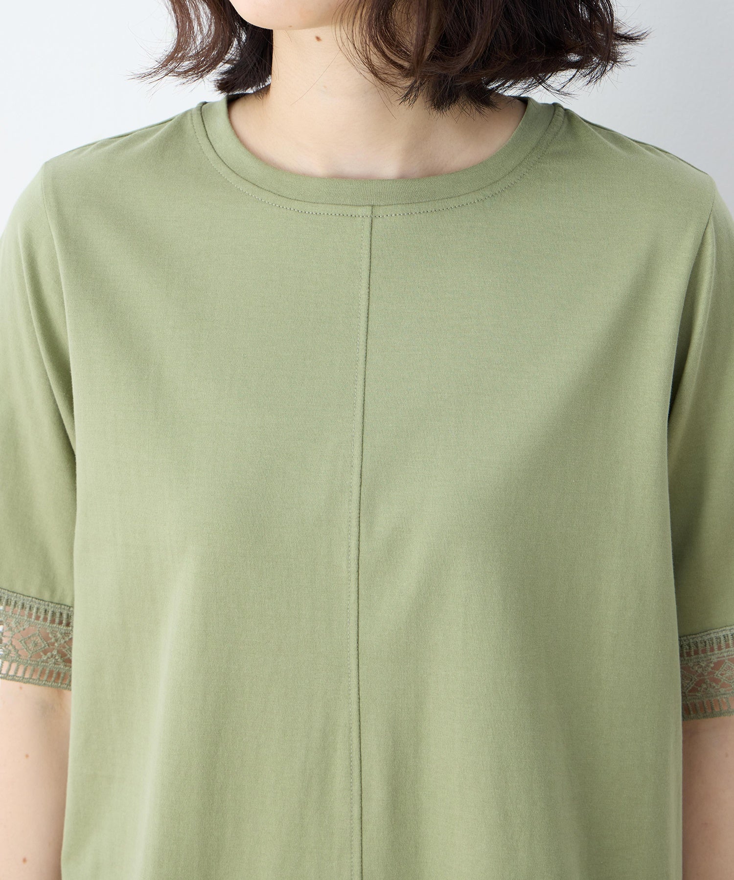 デコイ DECOY 【冷感】【UVカット】ひやさらコットンプレミアムレースTシャツ （ネイビー） ネイビー