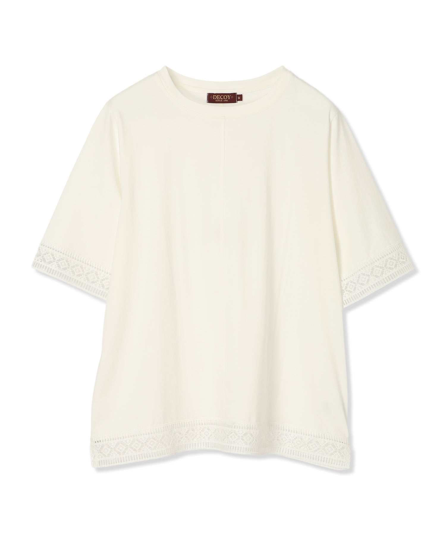 デコイ DECOY 【冷感】【UVカット】ひやさらコットンプレミアムレースTシャツ （ネイビー） ネイビー
