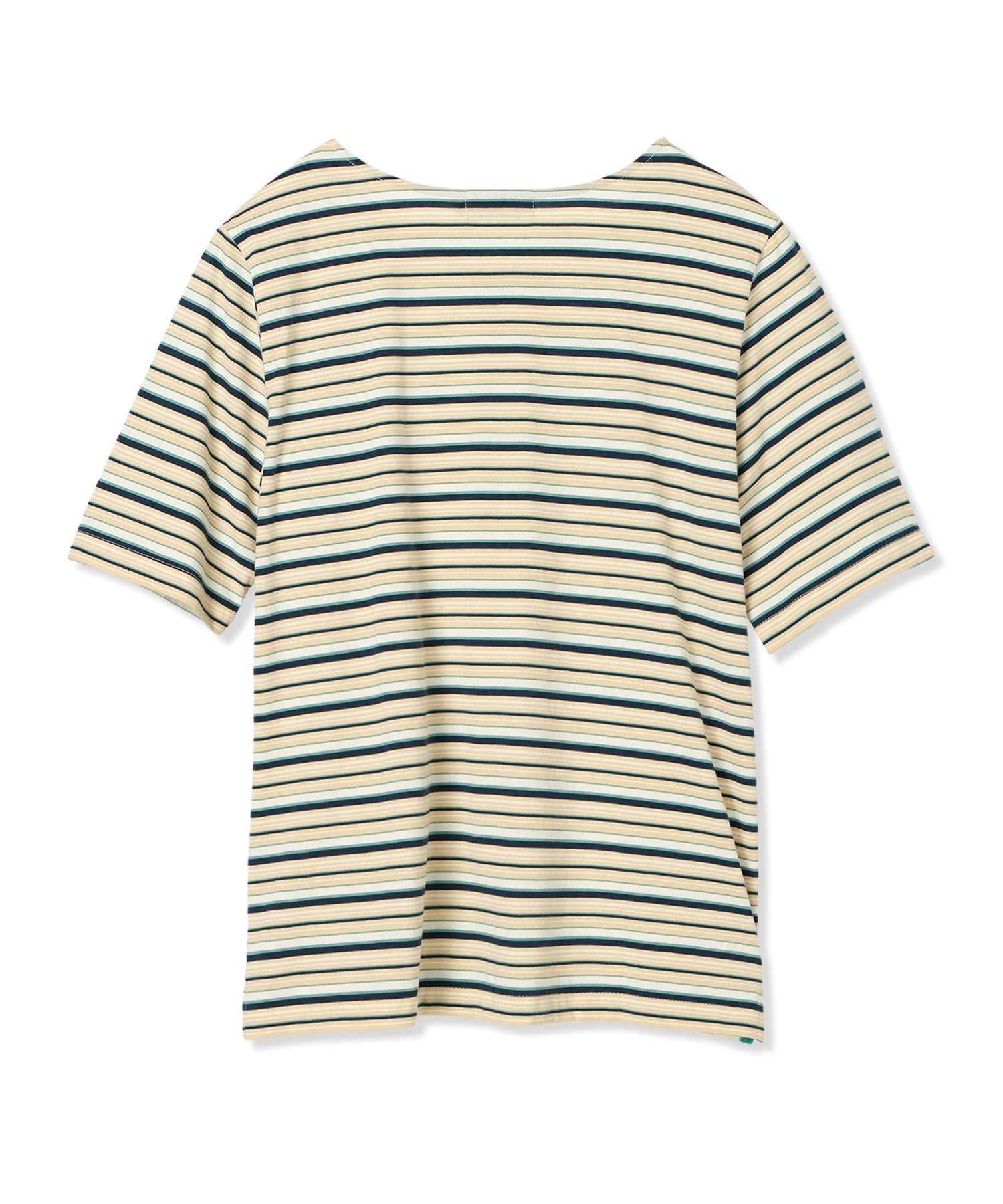 デコイ DECOY 【冷感】【UVカット】ひやさらコットンプレミアムマルチボーダーTシャツ （グリーン） グリーン
