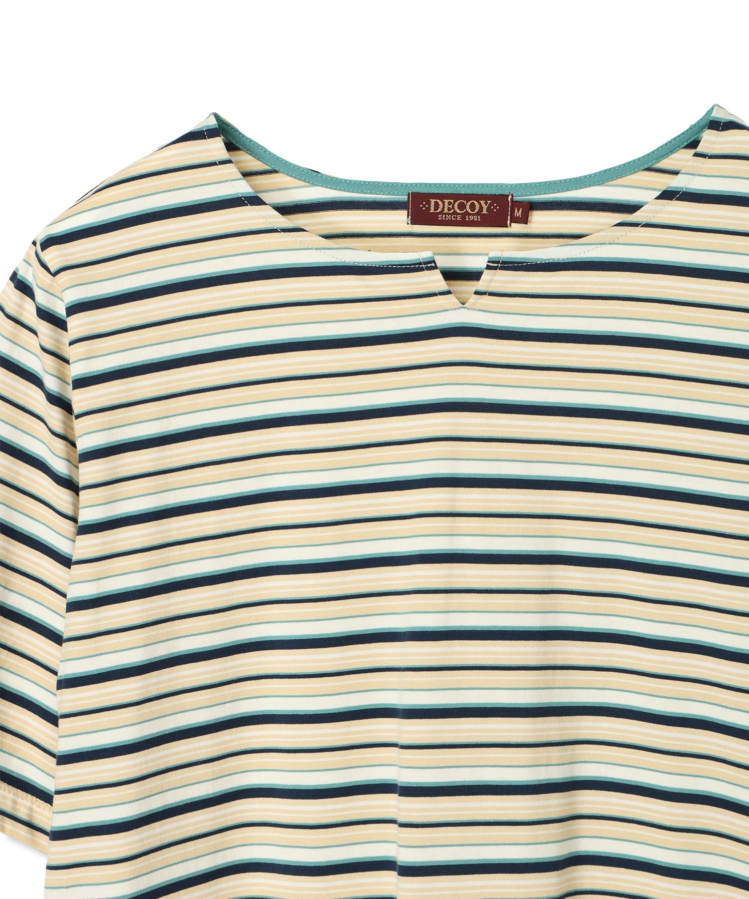 デコイ DECOY 【冷感】【UVカット】ひやさらコットンプレミアムマルチボーダーTシャツ （グリーン） グリーン