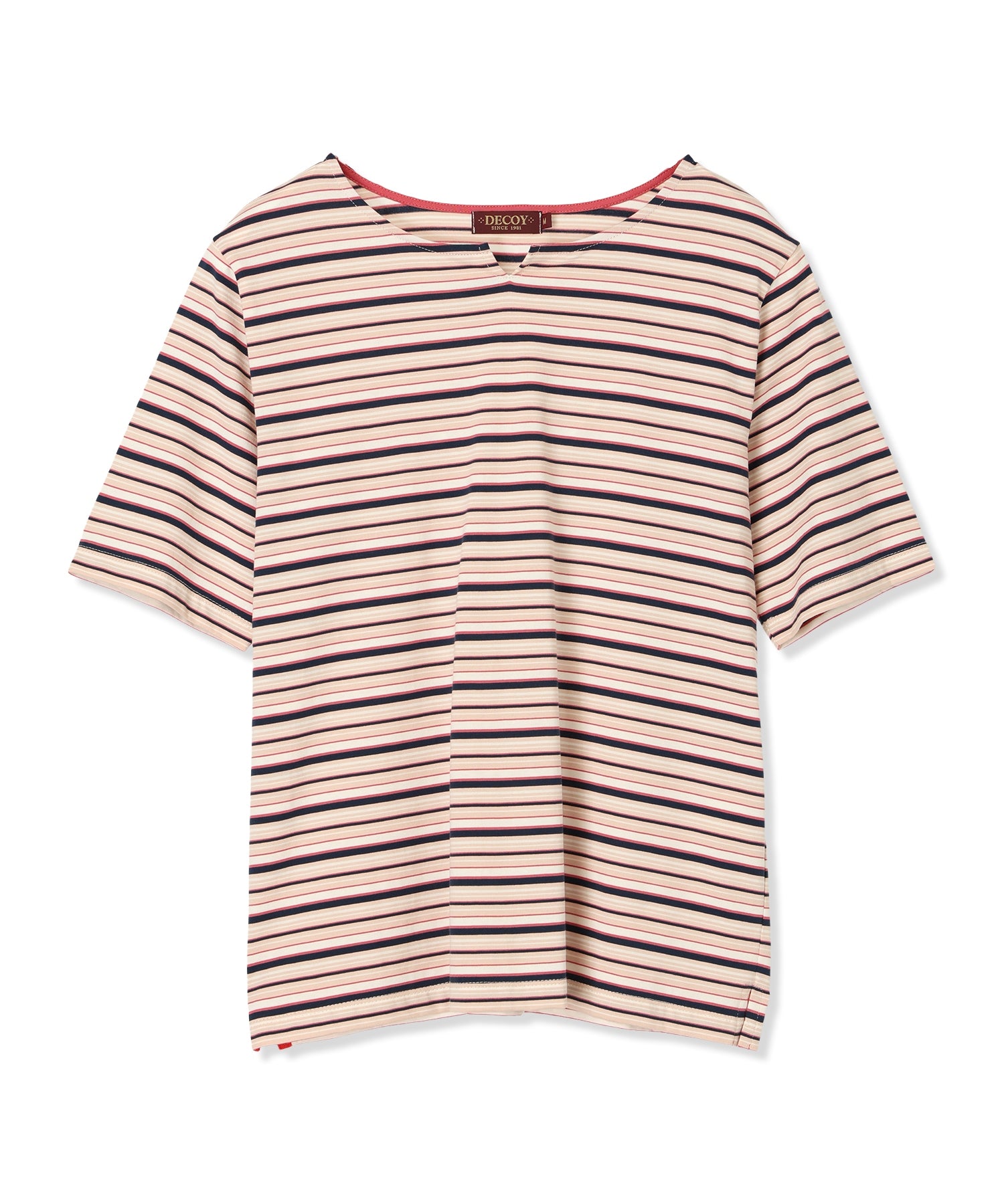 デコイ DECOY 【冷感】【UVカット】ひやさらコットンプレミアムマルチボーダーTシャツ （グリーン） グリーン