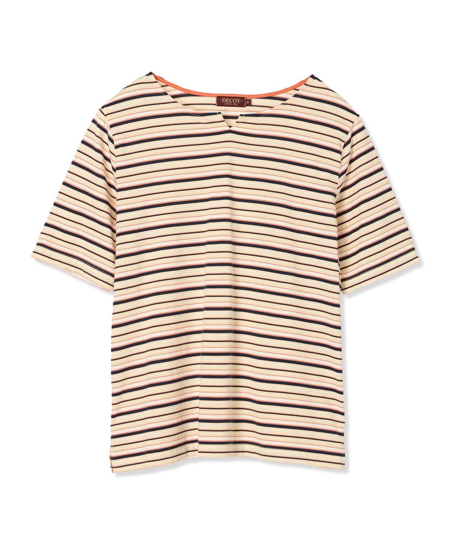デコイ DECOY 【冷感】【UVカット】ひやさらコットンプレミアムマルチボーダーTシャツ （グリーン） グリーン