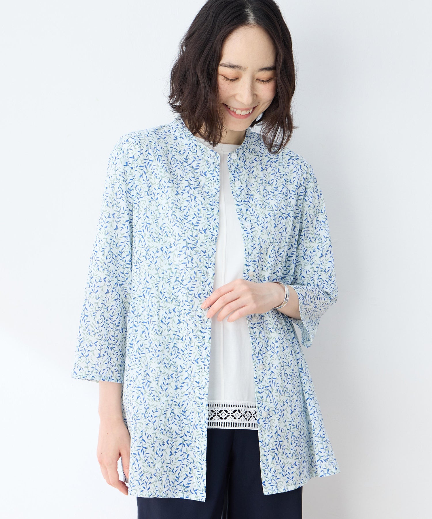 デコイ DECOY プリントロングシャツ （ネイビー） ネイビー