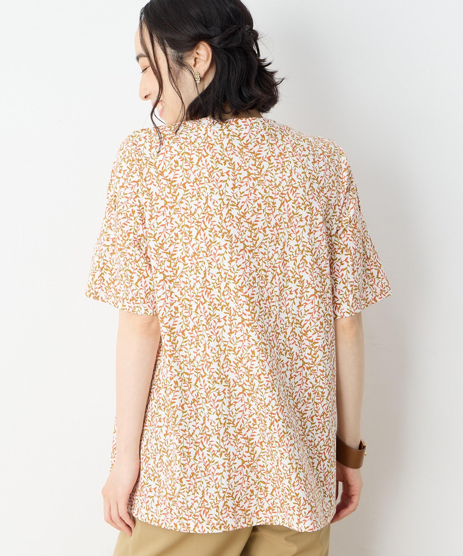 デコイ DECOY 【冷感】【UVカット】ひやさらコットンプレミアム袖ギャザーチュニックTシャツ （オレンジ） オレンジ