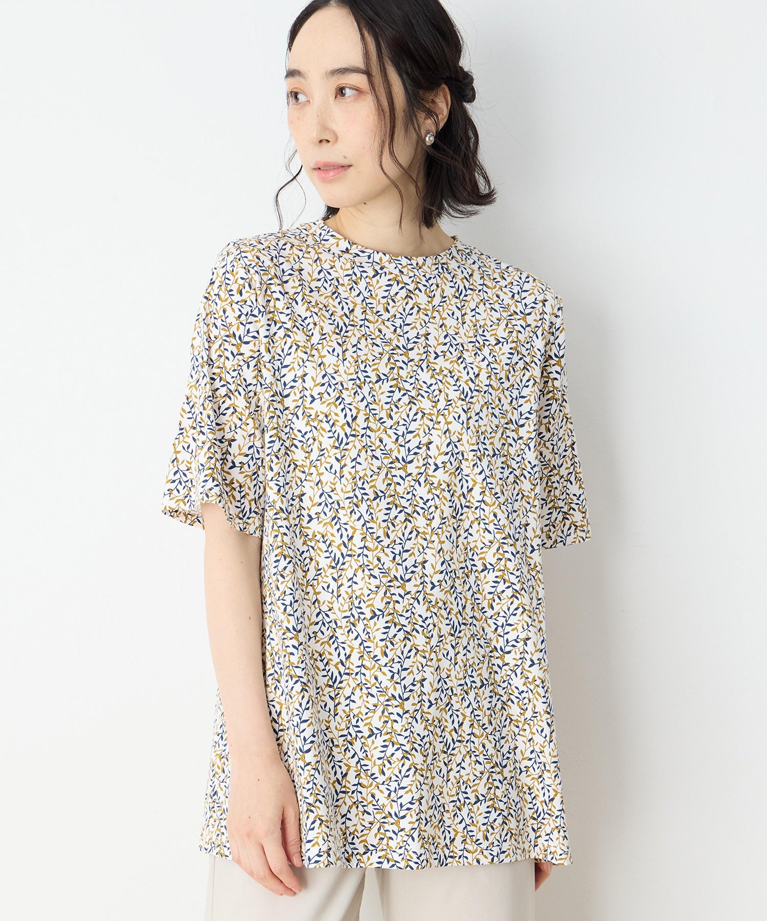 デコイ DECOY 【冷感】【UVカット】ひやさらコットンプレミアム袖ギャザーチュニックTシャツ （オレンジ） オレンジ