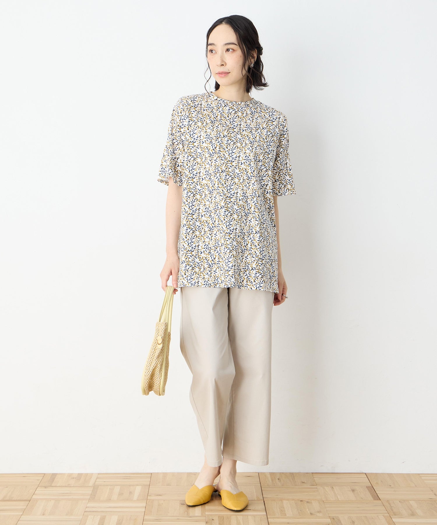 デコイ DECOY 【冷感】【UVカット】ひやさらコットンプレミアム袖ギャザーチュニックTシャツ （オレンジ） オレンジ