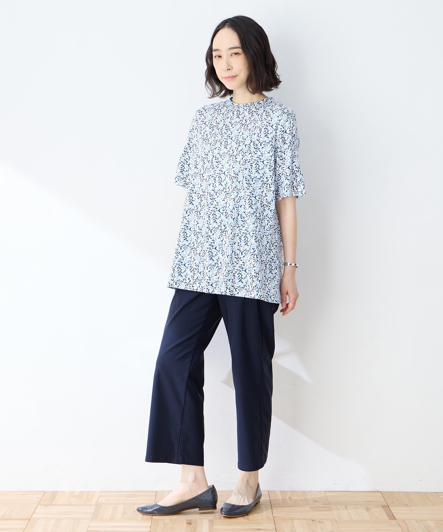 デコイ DECOY 【冷感】【UVカット】ひやさらコットンプレミアム袖ギャザーチュニックTシャツ （オレンジ） オレンジ