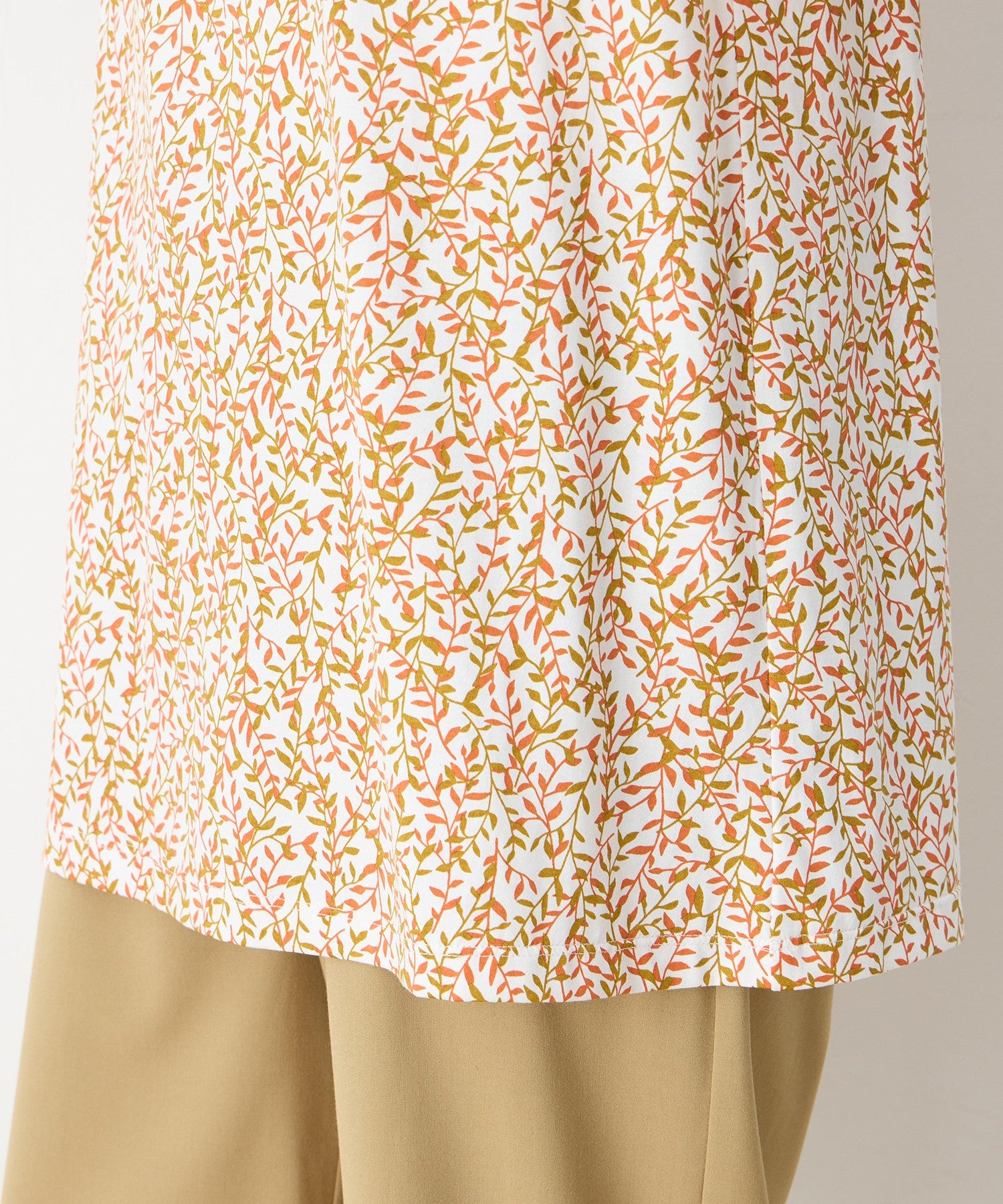 デコイ DECOY 【冷感】【UVカット】ひやさらコットンプレミアム袖ギャザーチュニックTシャツ （オレンジ） オレンジ