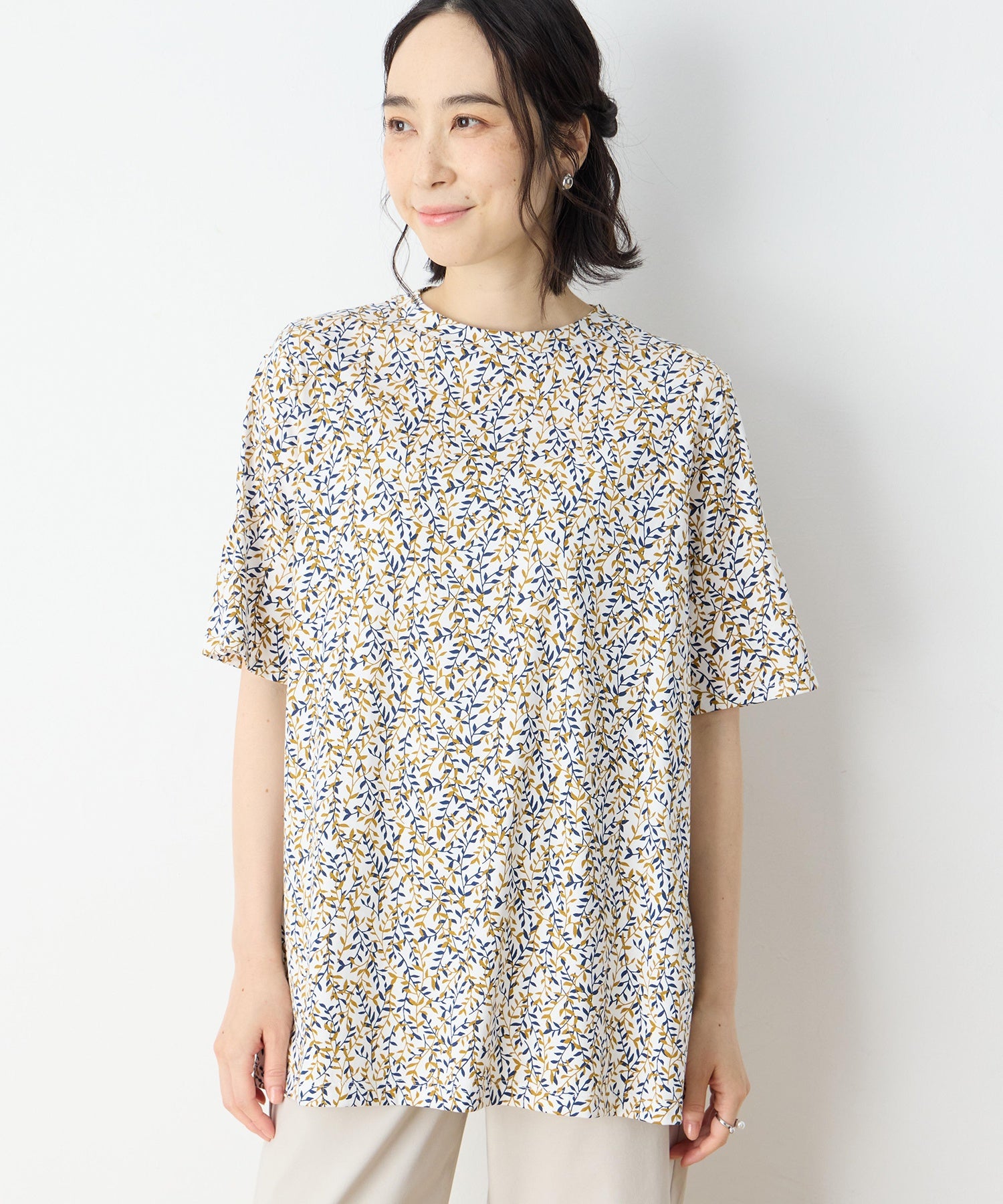デコイ DECOY 【冷感】【UVカット】ひやさらコットンプレミアム袖ギャザーチュニックTシャツ （オレンジ） オレンジ