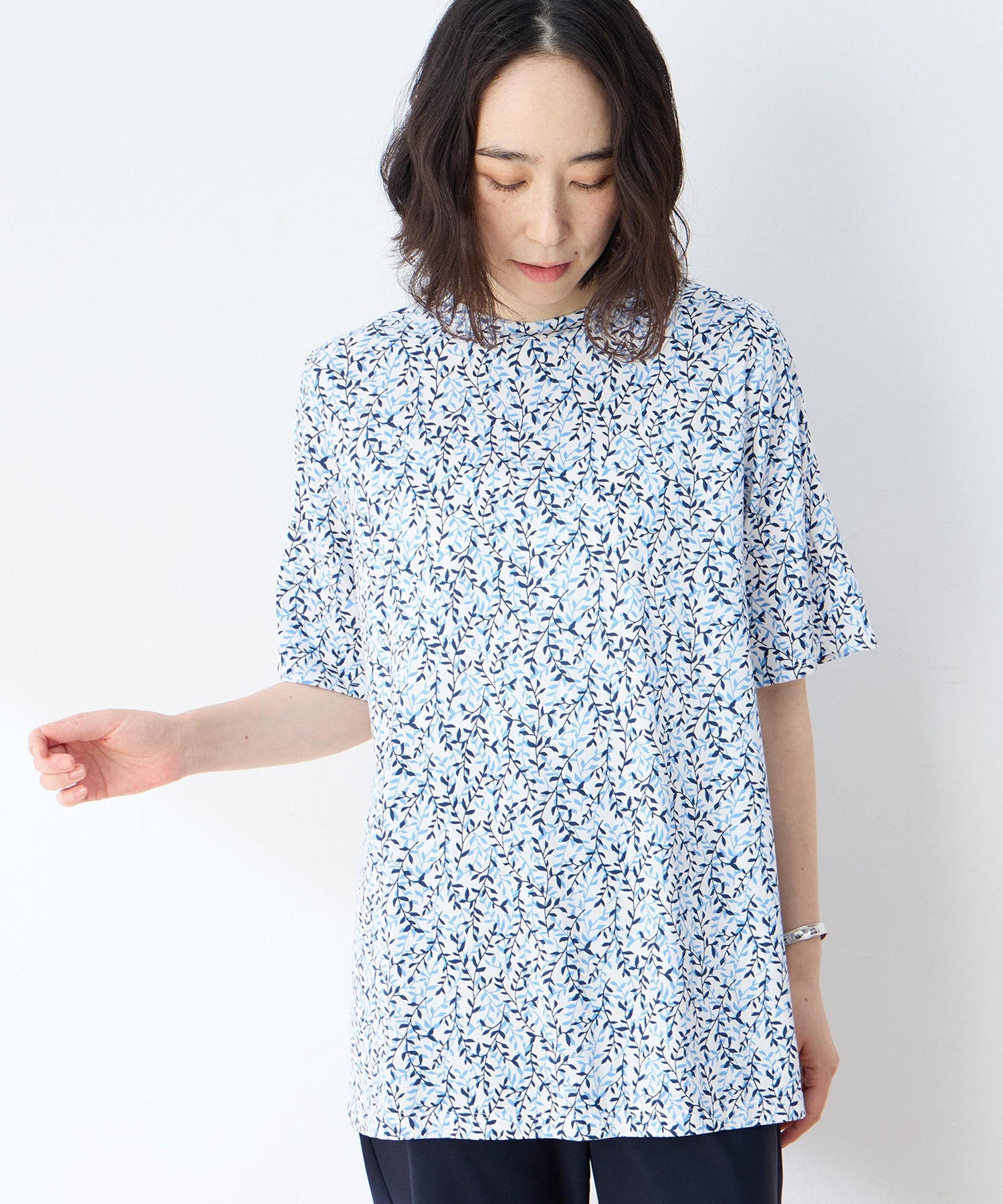 デコイ DECOY 【冷感】【UVカット】ひやさらコットンプレミアム袖ギャザーチュニックTシャツ （オレンジ） オレンジ