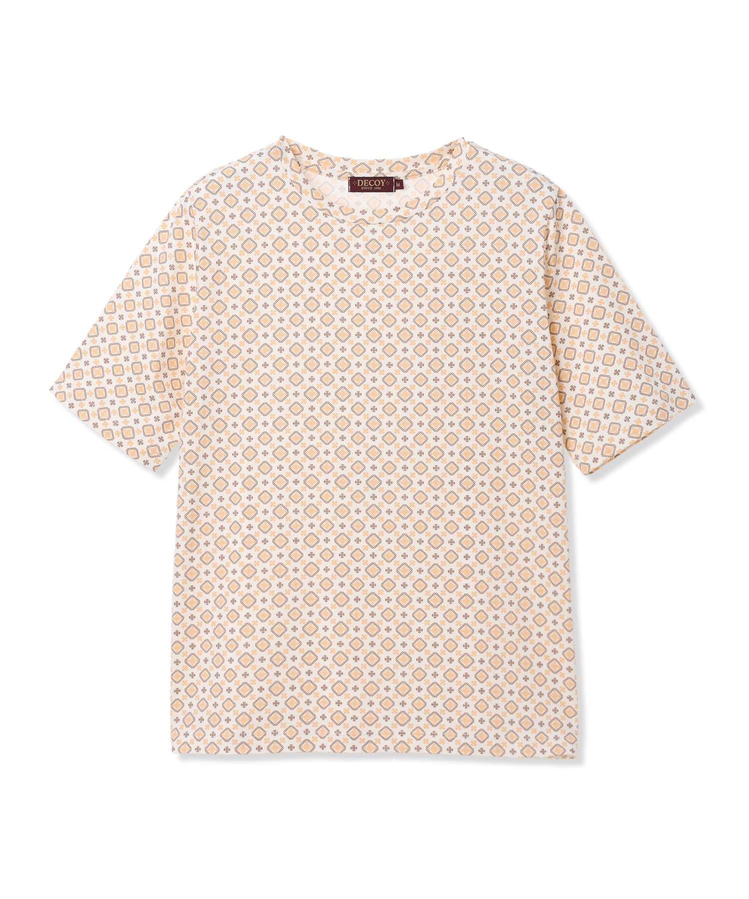 デコイ DECOY 【ひやさらコットン】小紋柄プリントTシャツ【綿100％・接触冷感・UVカット】 （グリーン） グリーン