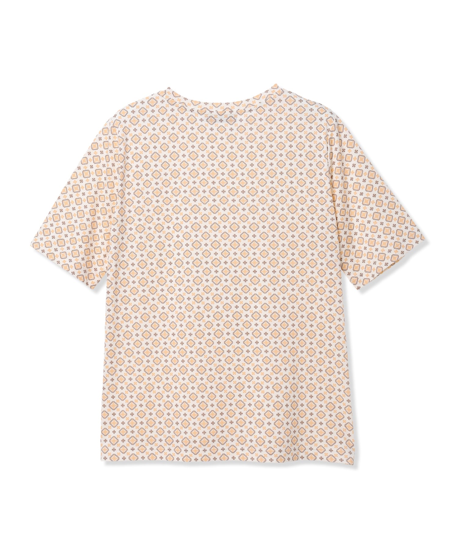 デコイ DECOY 【ひやさらコットン】小紋柄プリントTシャツ【綿100％・接触冷感・UVカット】 （グリーン） グリーン