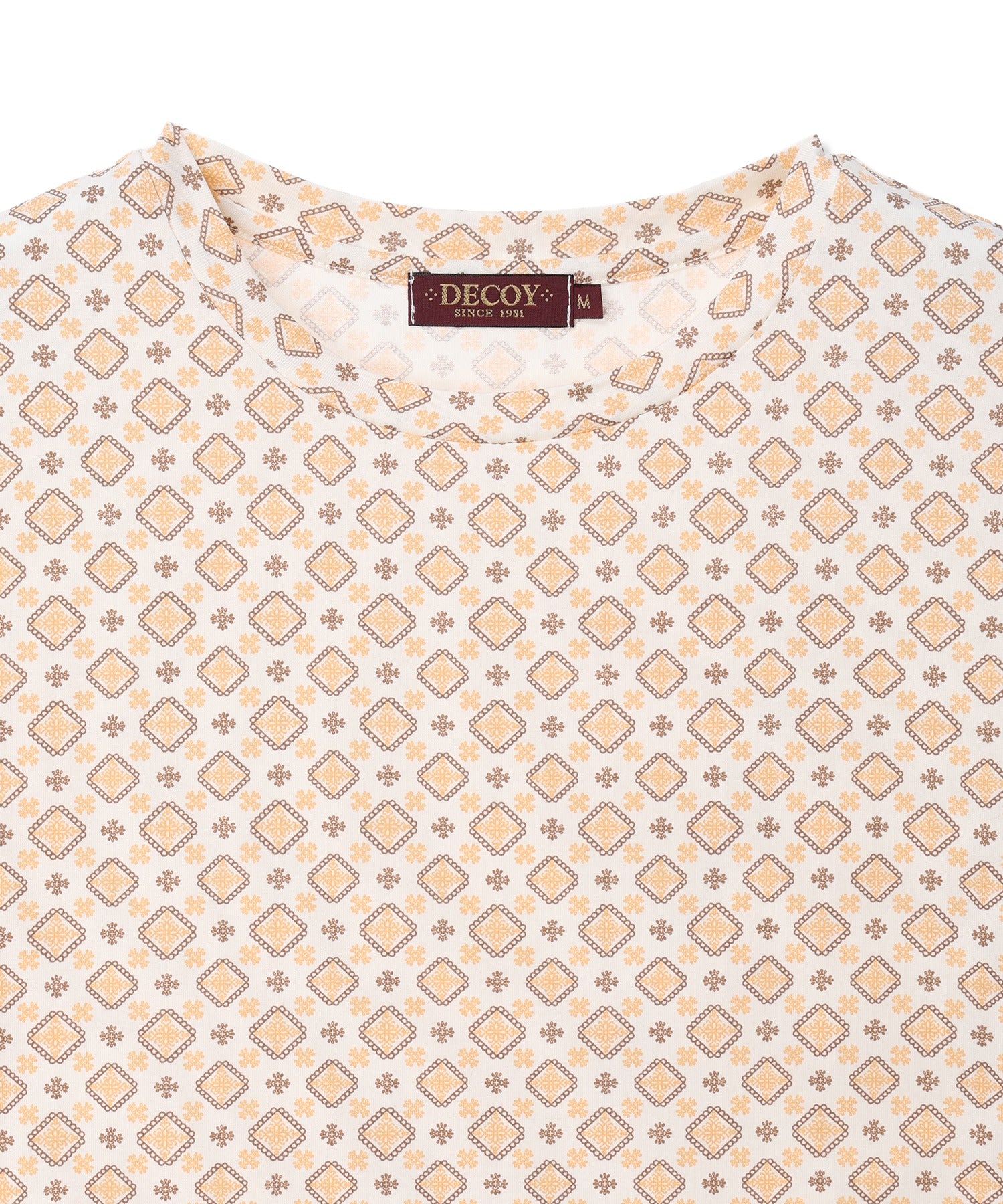 デコイ DECOY 【ひやさらコットン】小紋柄プリントTシャツ【綿100％・接触冷感・UVカット】 （グリーン） グリーン