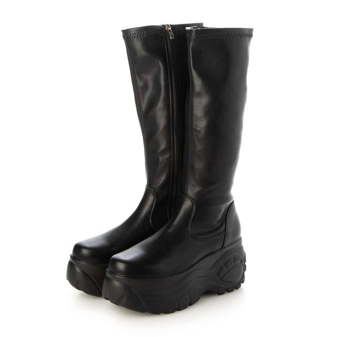 Demeter Lightweight Thick Sole Sneaker-Style Stretch Long Boots