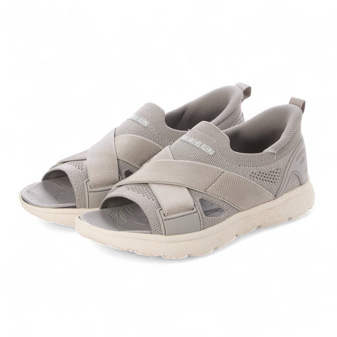 デメテル DEMETER MK MICHEL KLEIN エムケー ミッシェルクラン 軽量 EVA 抗菌 フットベット カジュアル クロスゴムバンド オープントゥ サンダル レディース （グレー） グレー
