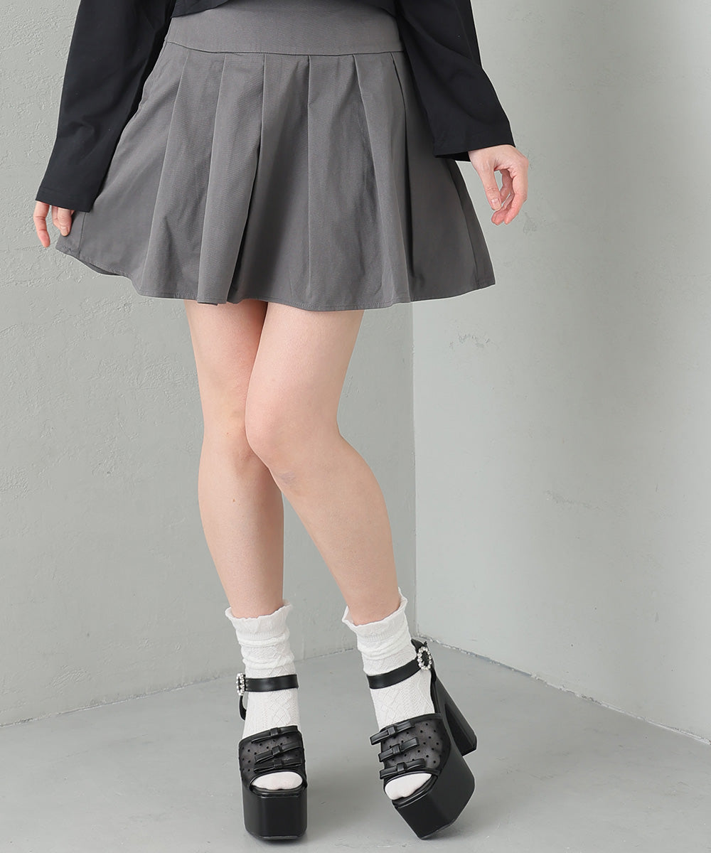 デメテル DEMETER 厚底 プラットフォーム ドットチュール 三連リボン ビジュー付きサンダル （ブラック） ブラック