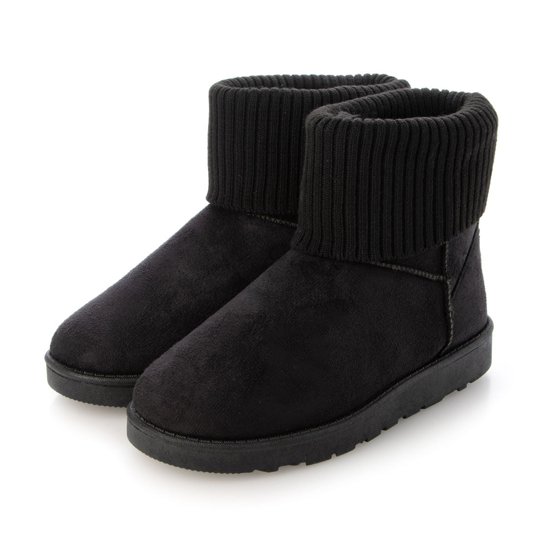 DEMETER Fluffy volume fur knit mouton boots