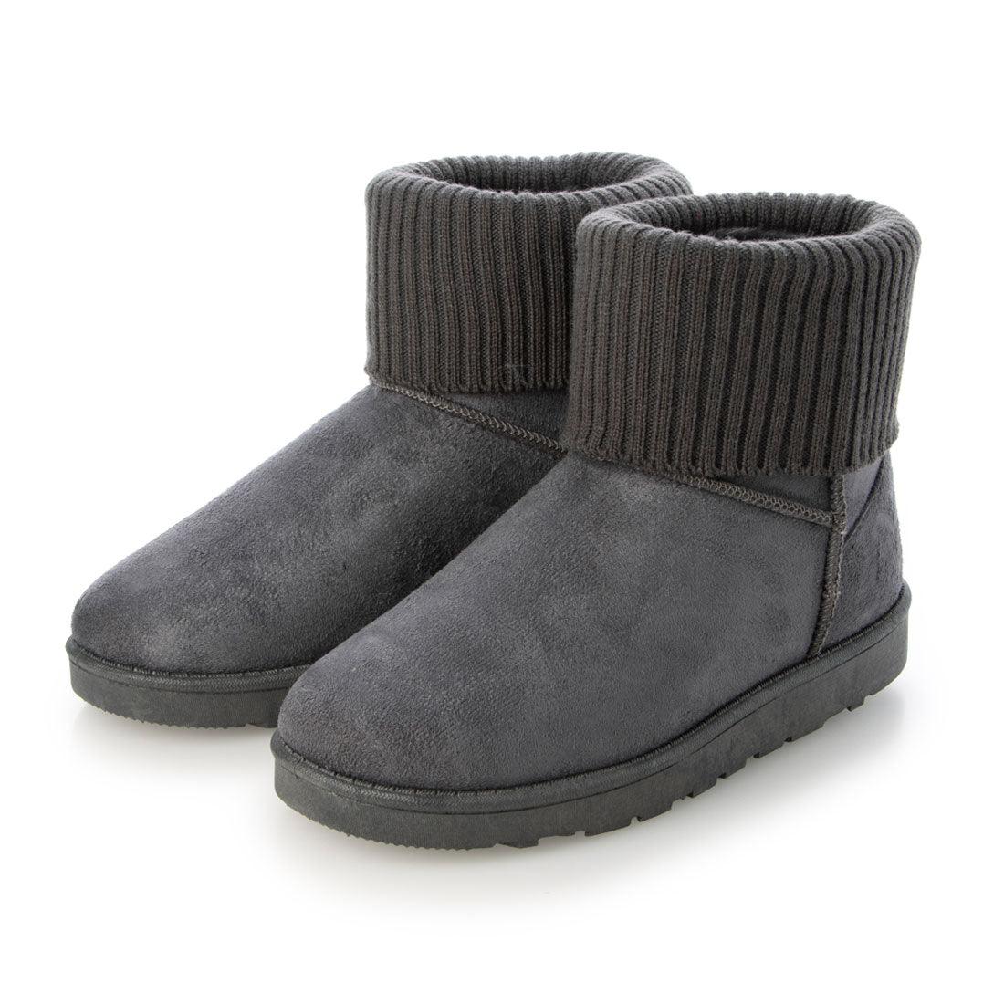 DEMETER Fluffy volume fur knit mouton boots