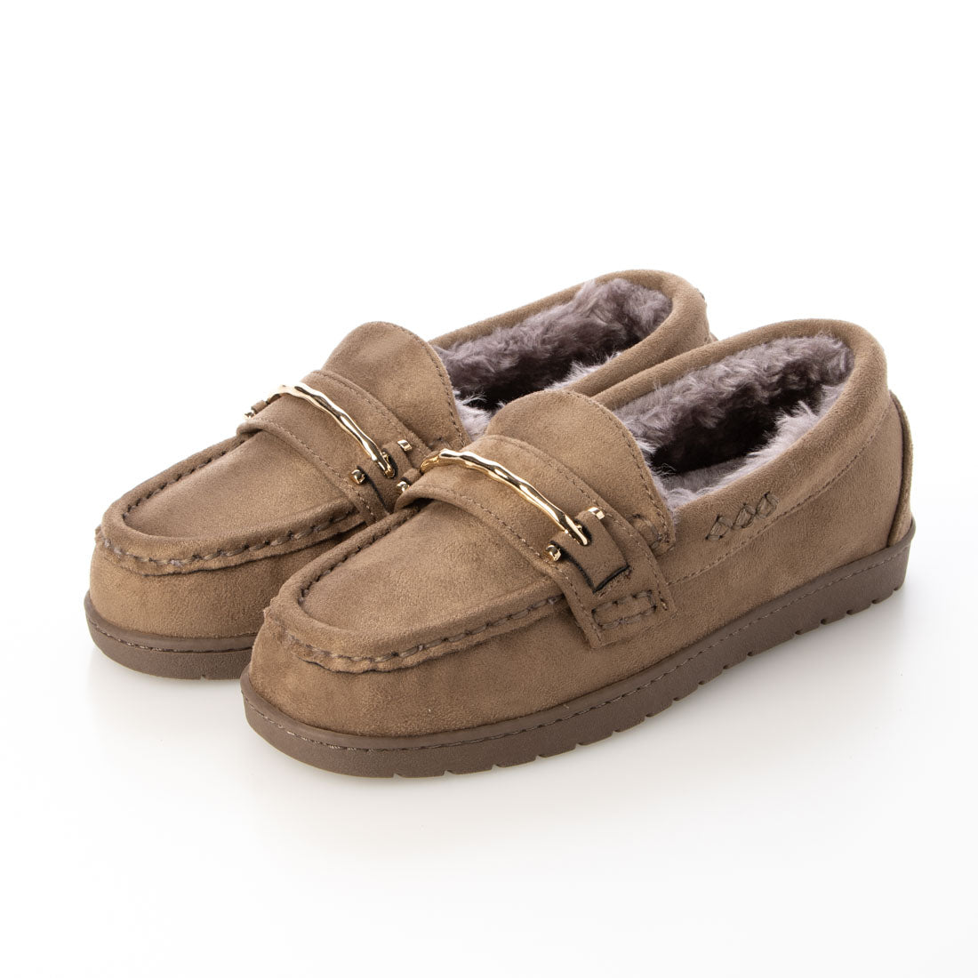 DEMETER Fluffy Bit Fur Moccasins