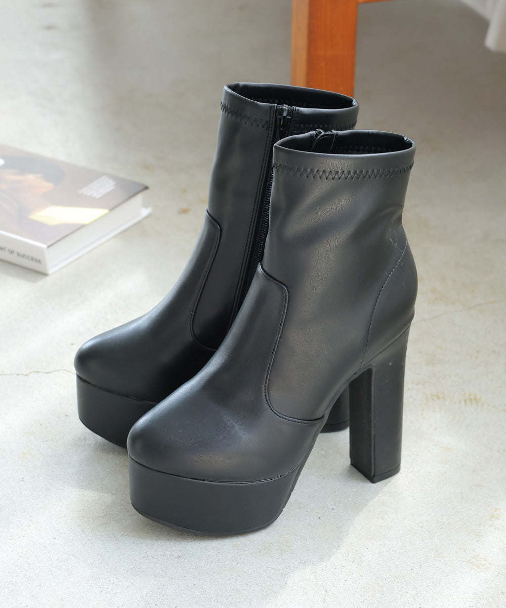 デメテル DEMETER 13.5cm☆厚底 ハイヒール ストレッチブーツ