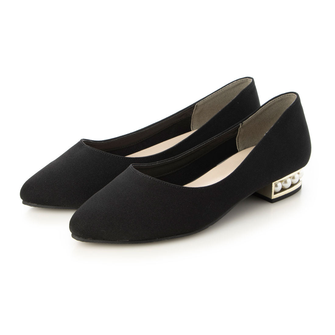 DEMETER 2.5cm pointed toe pearl heel pumps