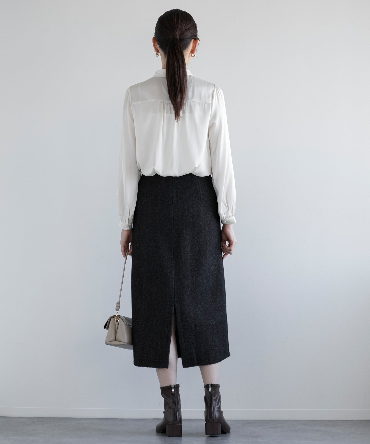 ディケイドクラシック DECADE CLASSIC 【DECADE CLASSIC】ウールAラインスカート （グレー） グレー