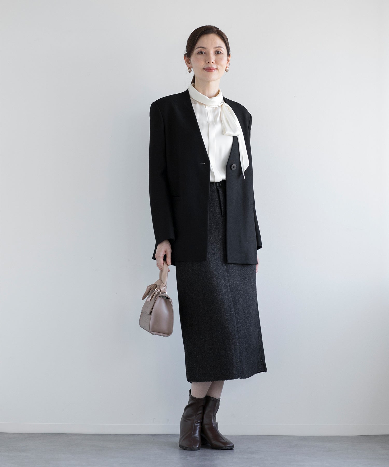 ディケイドクラシック DECADE CLASSIC 【DECADE CLASSIC】ウールAラインスカート （グレー） グレー