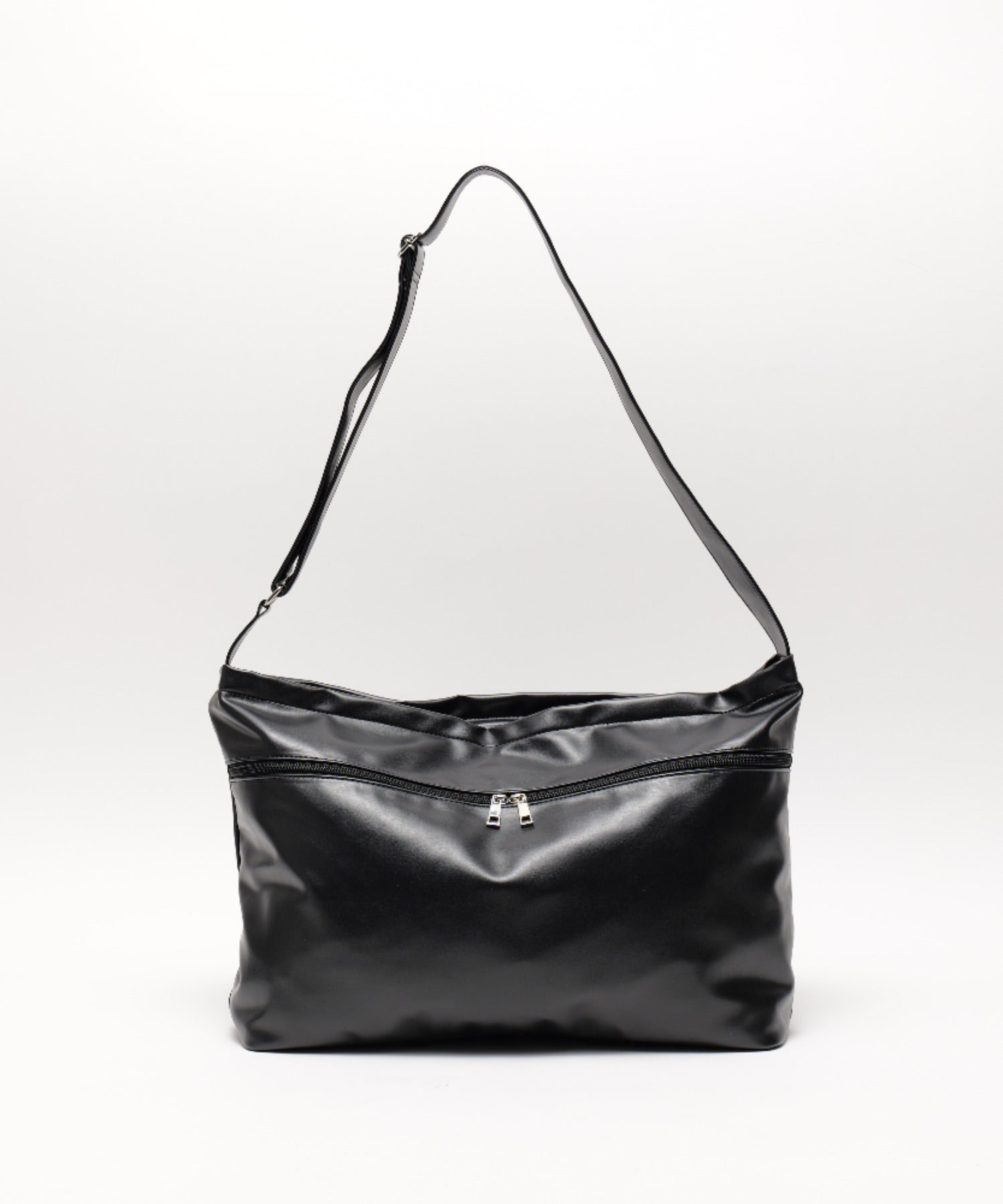 Device DEVICE Zip Design Loose Manmade Leather Shoulder Bag