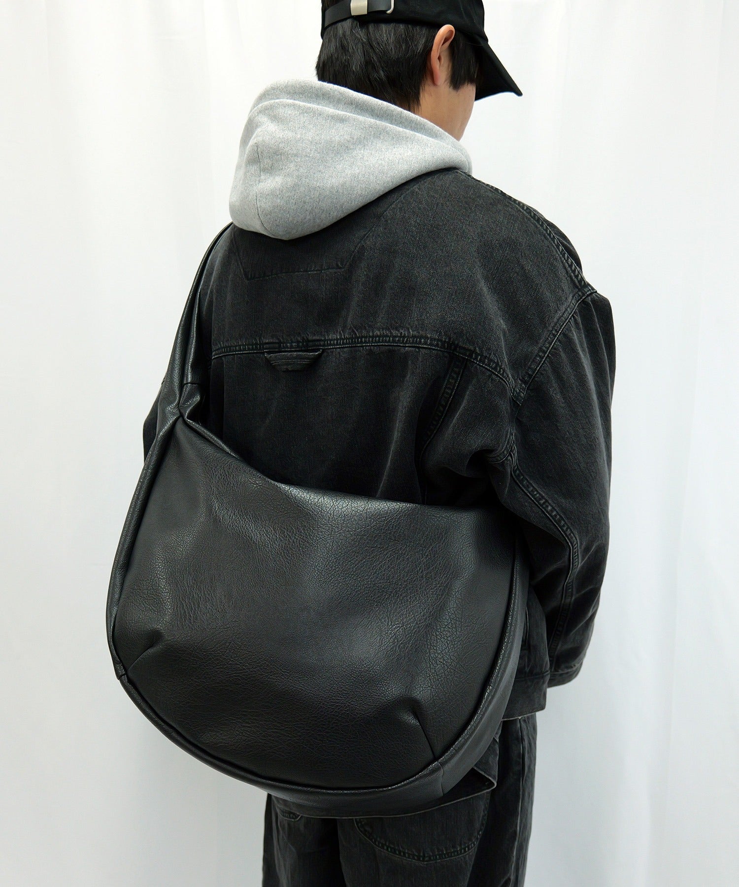 デバイス DEVICE PU レザー ビッグショルダーバッグ （BK） BK