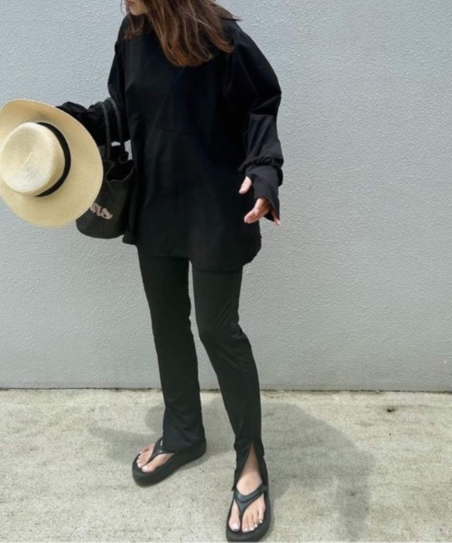 デバイスプラス DEVICE＋ ラッシュガードトップス （ブラック） BK