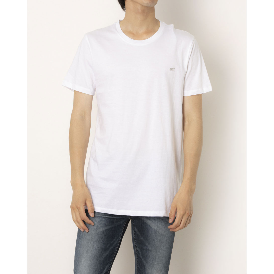 ディーゼル DIESEL 2Pセット 無地クルーネック （WHITE） WHITE
