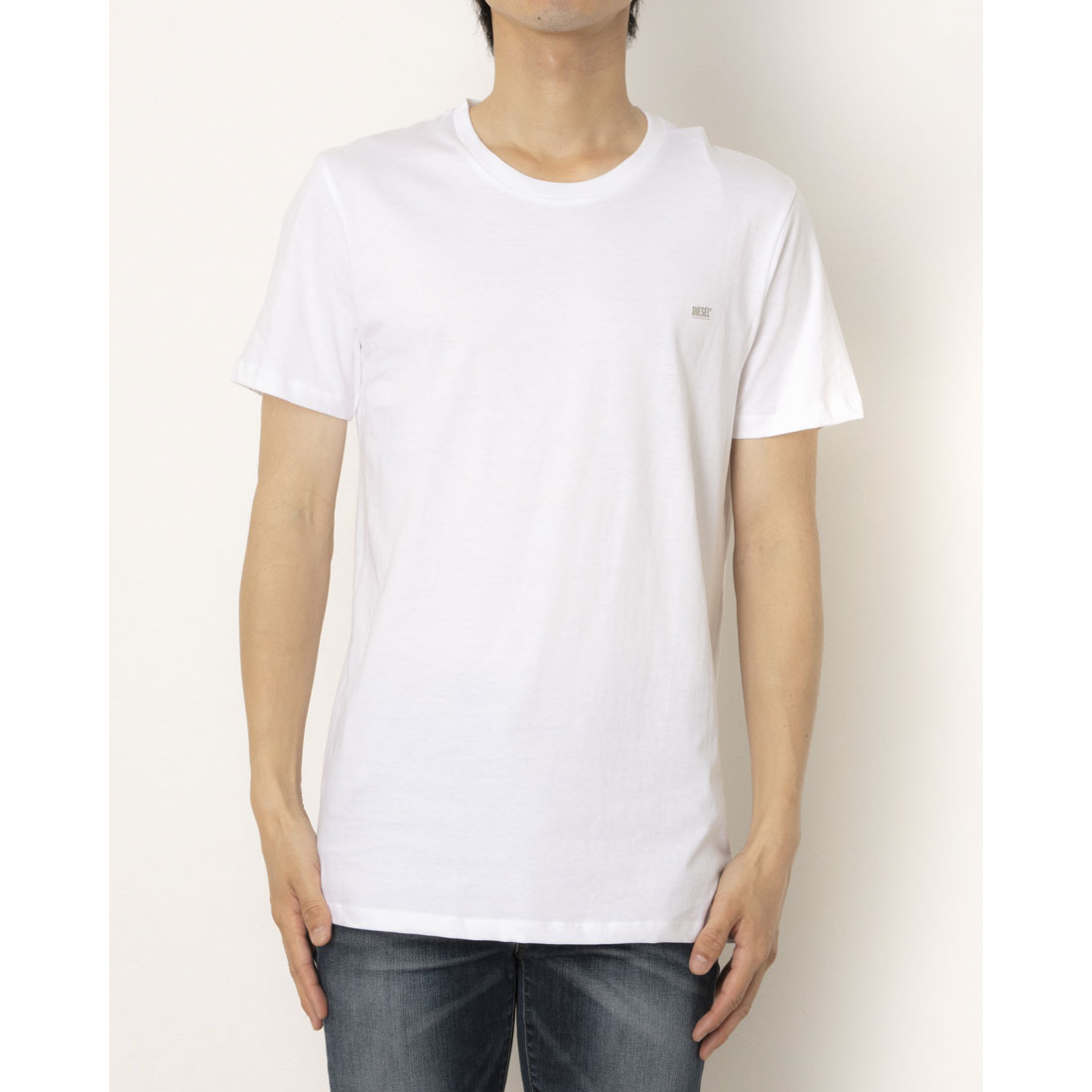 ディーゼル DIESEL 2Pセット 無地クルーネック （WHITE） WHITE