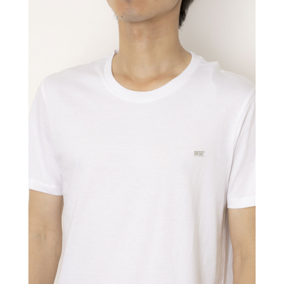 ディーゼル DIESEL 2Pセット 無地クルーネック （WHITE） WHITE
