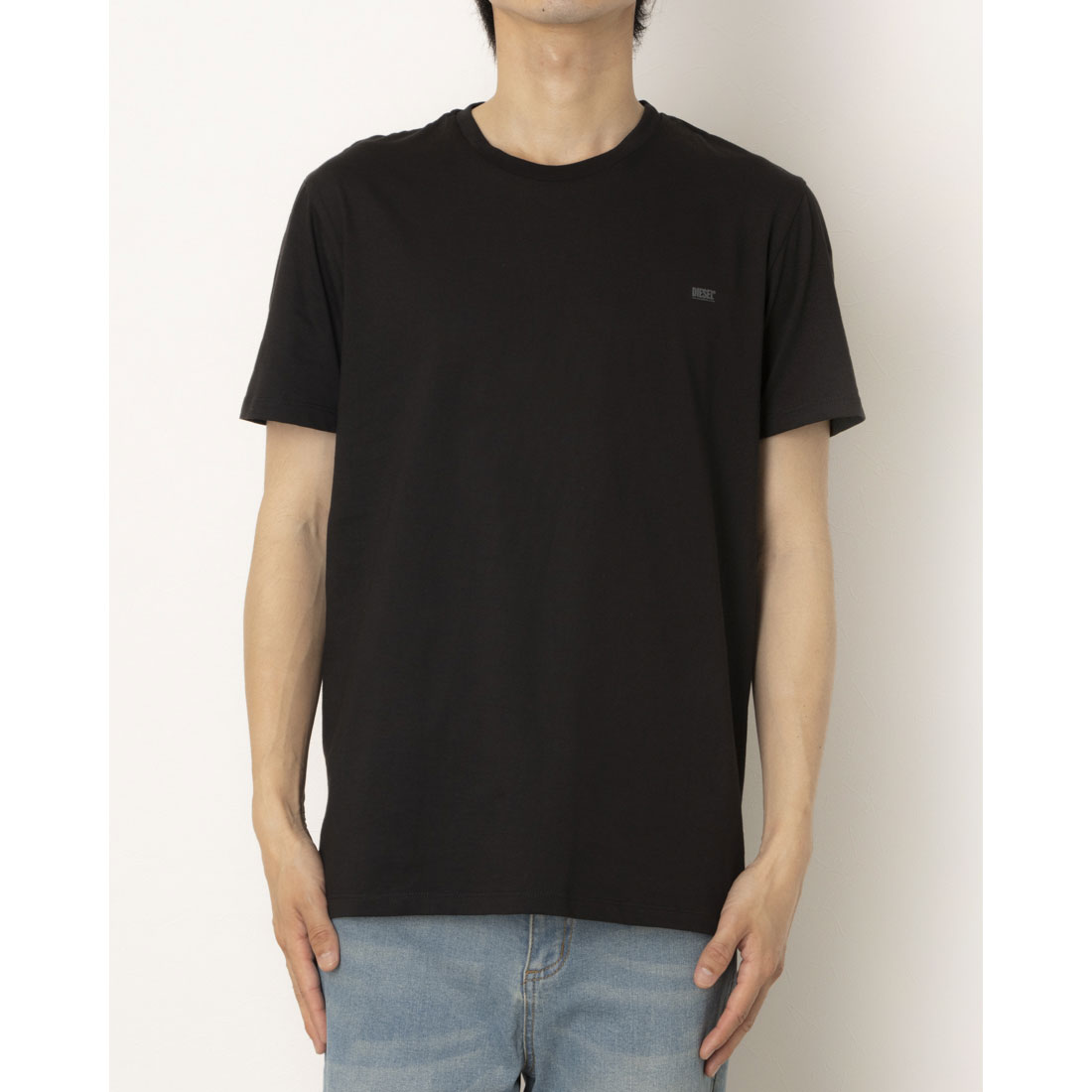 ディーゼル DIESEL 2Pセット 無地クルーネック （BLACK） BLACK