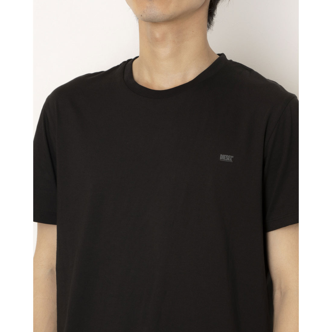 ディーゼル DIESEL 2Pセット 無地クルーネック （BLACK） BLACK