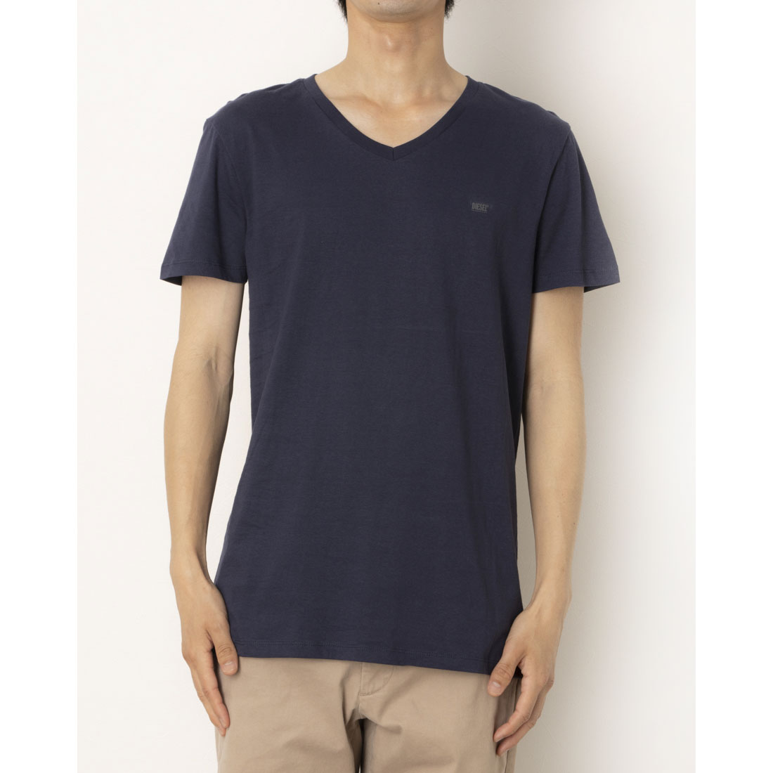 ディーゼル DIESEL 2Pセット 無地Vネック （NAVY KHAKI） NAVY KHAKI