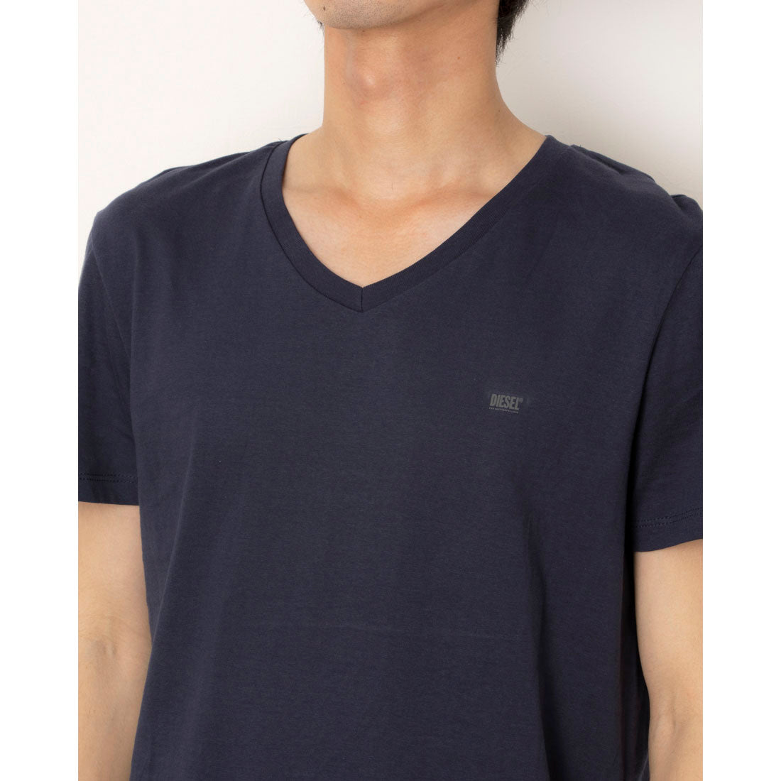 ディーゼル DIESEL 2Pセット 無地Vネック （NAVY KHAKI） NAVY KHAKI