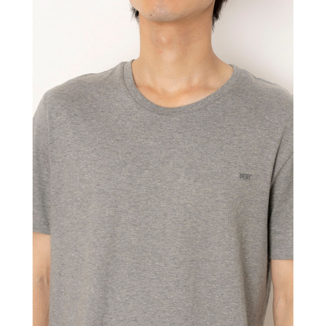 ディーゼル DIESEL 2Pセット 無地クルーネック （BLACK GREY） BLACK GREY