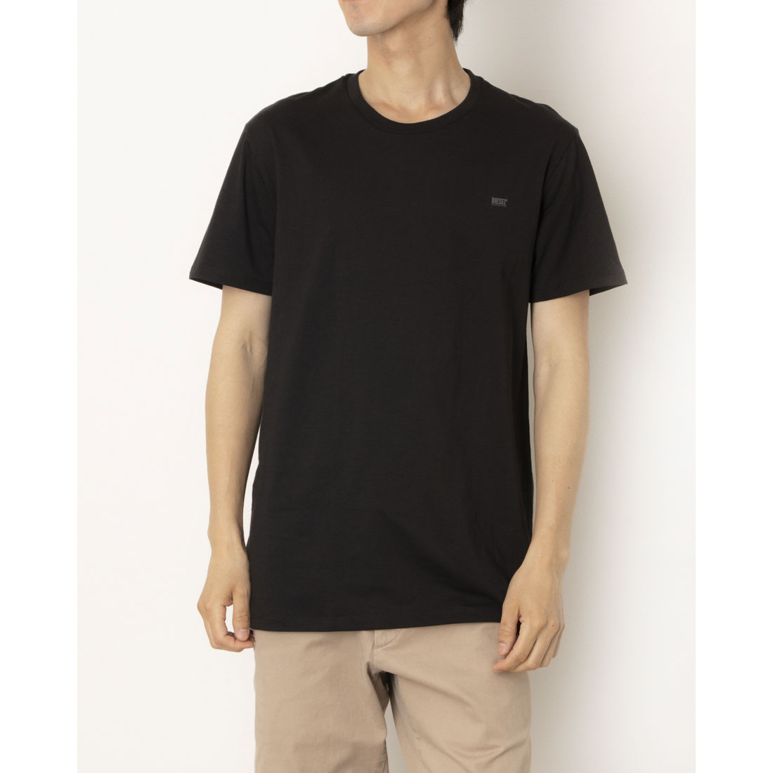ディーゼル DIESEL 2Pセット 無地クルーネック （BLACK GREY） BLACK GREY