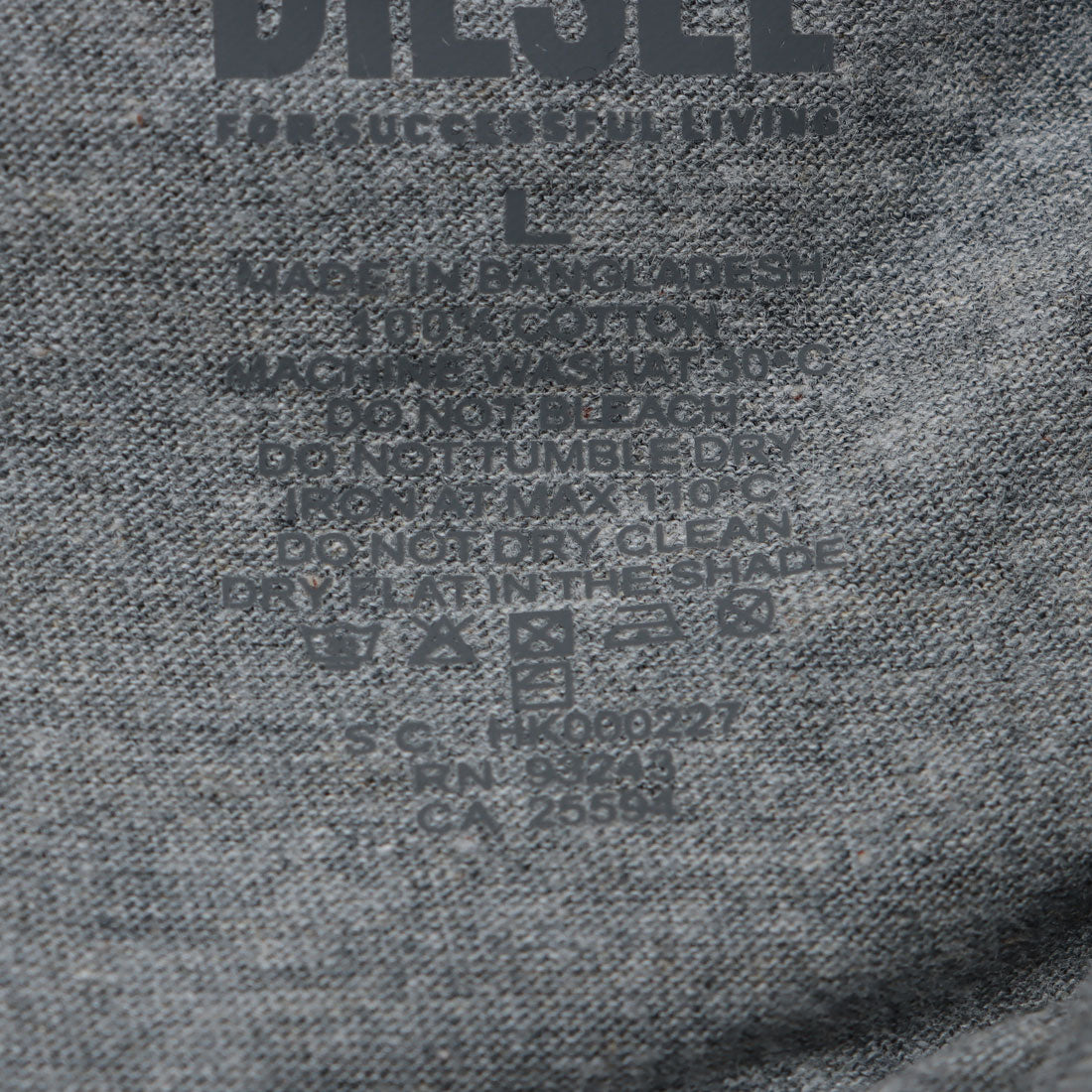 ディーゼル DIESEL 2Pセット 無地クルーネック （BLACK GREY） BLACK GREY