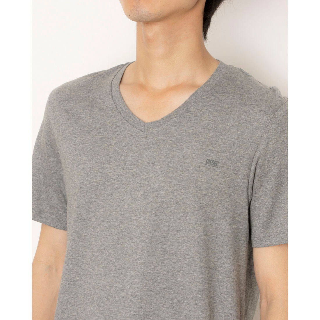 ディーゼル DIESEL 2Pセット 無地Vネック （BLACK GREY） BLACK GREY