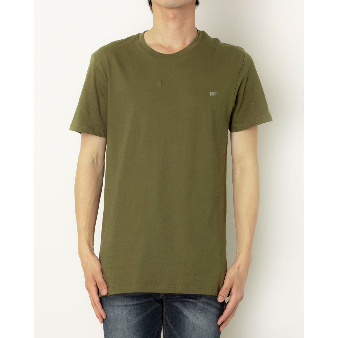 ディーゼル DIESEL 2Pセット 無地クルーネック （NAVY KHAKI） NAVY KHAKI