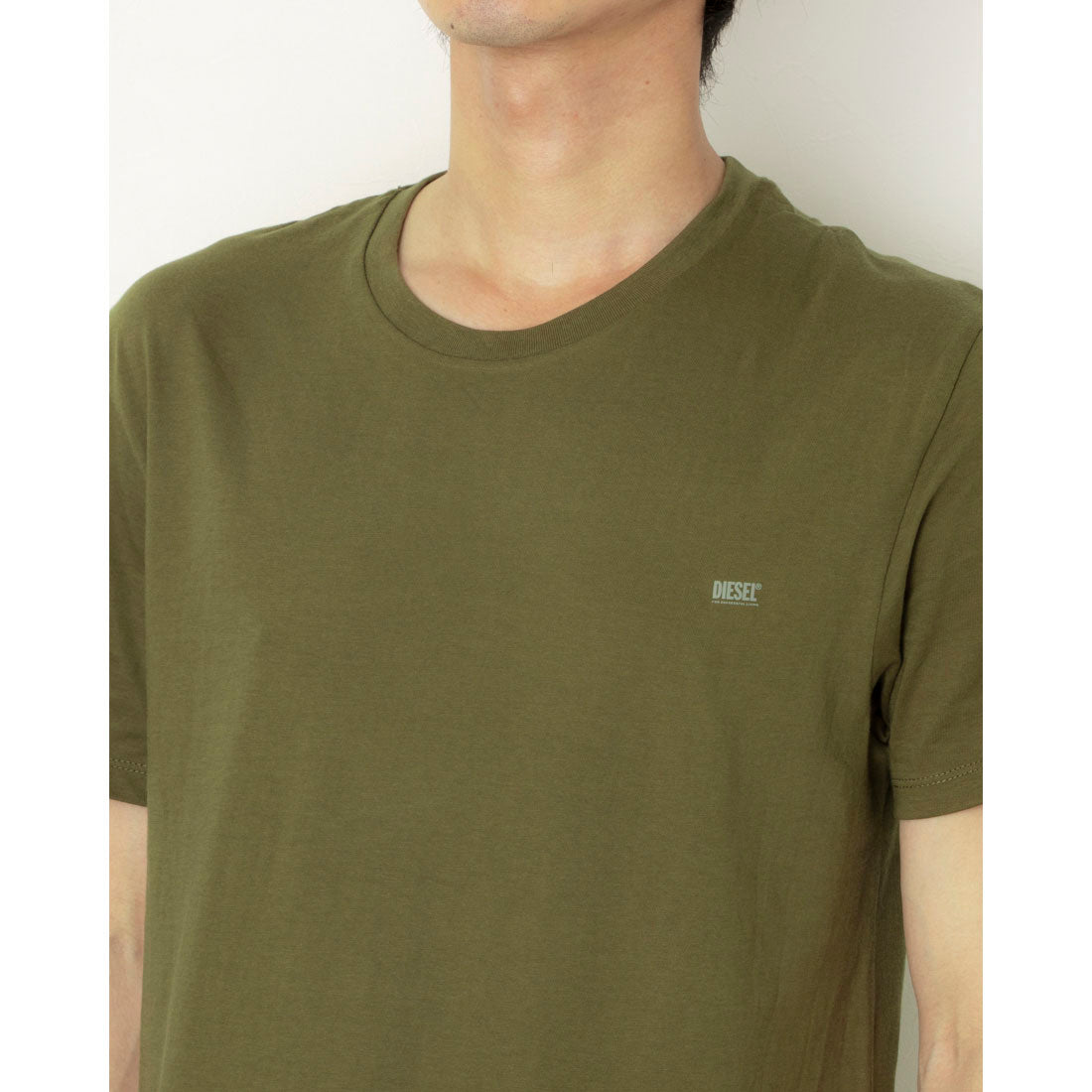 ディーゼル DIESEL 2Pセット 無地クルーネック （NAVY KHAKI） NAVY KHAKI