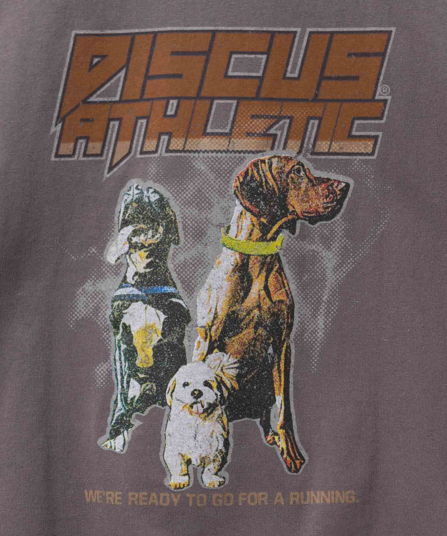ディスカス アスレチック DISCUS ATHLETIC プリントビッグTシャツ 犬 （チャコール） チャコール