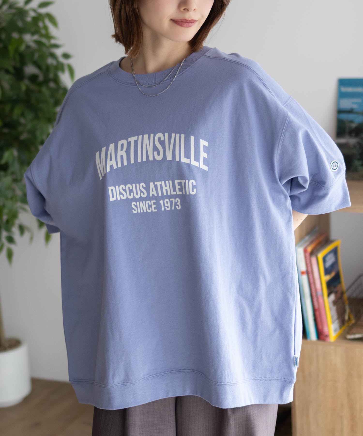 ディスカス アスレチック DISCUS ATHLETIC カレッジワイドTシャツ （ブルー） ブルー